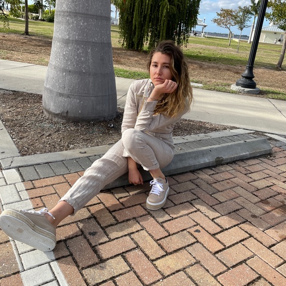 Weworewhat linen utility jumpsuit - Picture 2 of 7